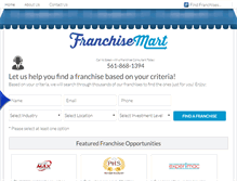Tablet Screenshot of franchisemart.com
